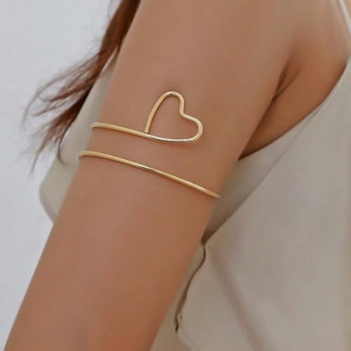 Image of Long tiantian Gold Arm Cuff Upper Arm Armband Greek Goddess Costume Jewelry