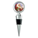 Christmas Holiday Santa Presents Candy Canes Wine Bottle Stopper