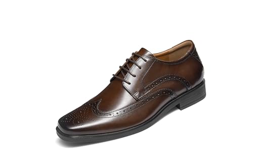 Image of Mens Leather Oxford Shoes Formal Lace up Dress Shoes