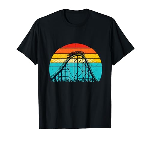 Vintage Roller Coaster Retro Amusement Park Hommes Femmes Enfants T-Shirt
