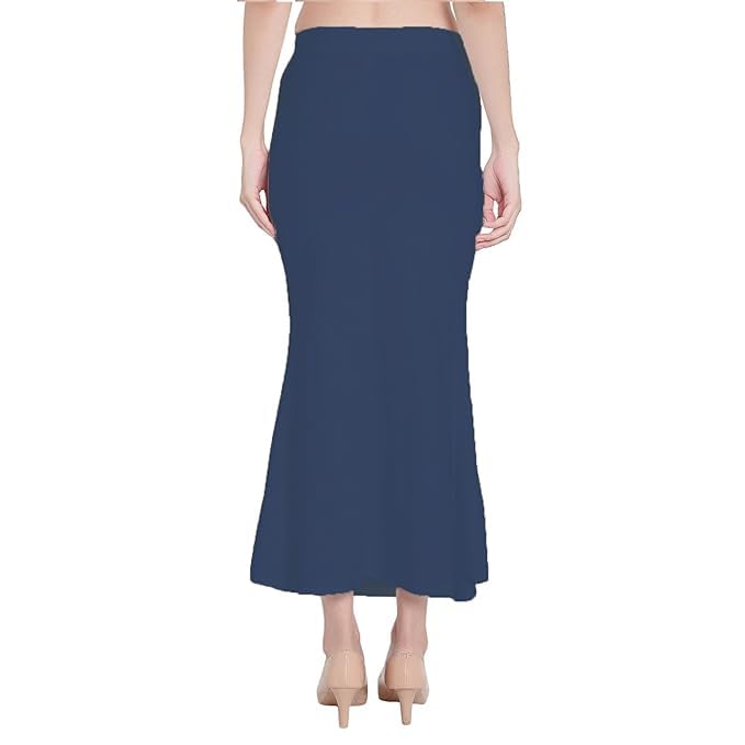 Image of Saree Shapewear Petticoat for Women Cotton Blended Lycra Shaper Petticoat with Elastic & Lace (Drawstring) Long Under Skirt Fishcut Wrinkle Free Shapewear