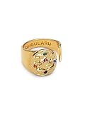 SINGULARU - Anillo Organic Colors Zodiaco Géminis. Latón con Baño en Oro de 18 Kt y Circonita. Joyas Para Mujer.