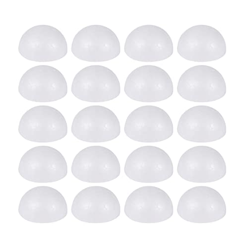 White Foam Ball Half Round Polystyrene Foam Ball, 2.8 Inch Hemispherical Foam Balls Craft Supplies for DIY Crafts Christmas Wedding Art Decors 50Pcs