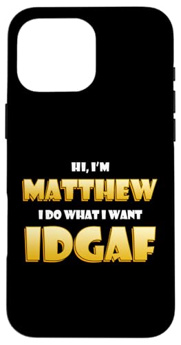 Matthew Costume IDGAF Funny Meme Halloween Costume For Matts �X�}�z�P�[�X iPhone 16 Pro Max �p