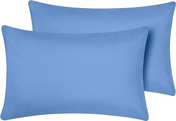 Northern Luxe Flannelette Pair Of PillowCase, 100% Brushed Cotton, 160 GSM Luxury Quality, Plain Colour, Easy Care flannelette Bedding, Super Soft (Blue, Pair Of PillowCase)