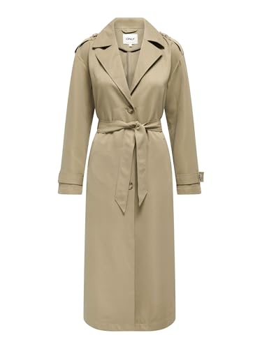 ONLY Damen Langer Trench Coat | Eleganter Basic Übergangs Mantel |...