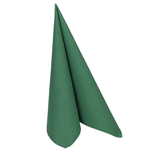 Dunilin Napkins Dark Green 40 x 40cm - Case of 540 - Luxury Airlaid Textured Dinner Napkin