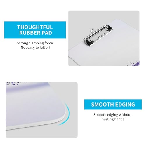 Pince A4 porte-formulaires pour papier et documents de bureau rigide violet