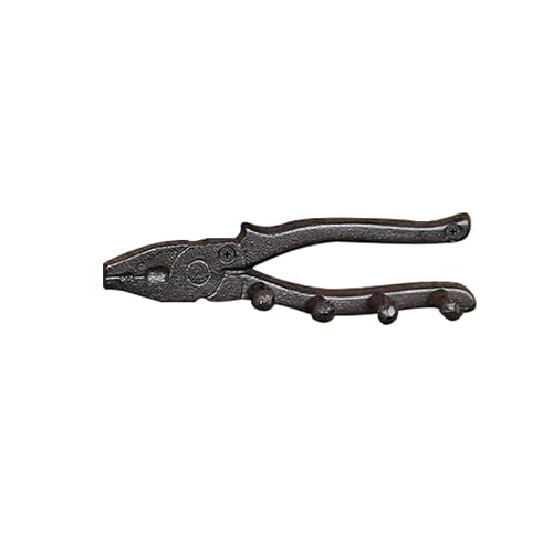 Buyshire Brown Cast Iron Tool Hooks Wall Mounted Set Heavy Duty Vintage Pliers Wall Hook For Garage Storage Shed Storage Garden Tool Storage Multi Utility Hanger Hooks And Brackets Black Hooks (Pliers Hook)
