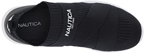 Nautica Women Vivien Fashion Slip-On Sneaker Comfort Running Shoes With High Sock And Thick Heel-Navy Size-9.5 #TOP4