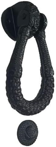 Shristy Hardware "Segub" Black Antique Iron Door Knocker for Door Front - Exterior for Home Iron Door Knocker Front Door Entry Knocker - (Pack of 1- Black Powder Coated Finish)