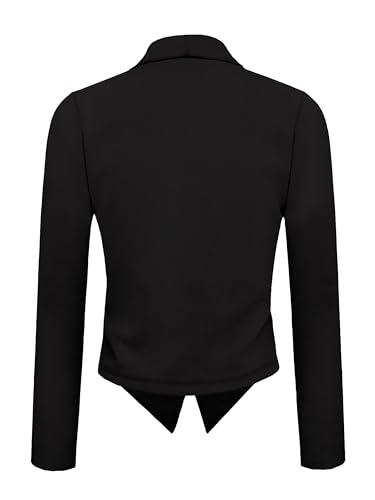 Hybrid & Company Womens Casual Work Office Blazer Open Front Heavy Ponti Shawl Collar Long Sleeve Jacket4