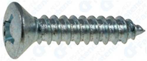 100#12 X 1" Phillips Oval Head Tapping Screws Zinc