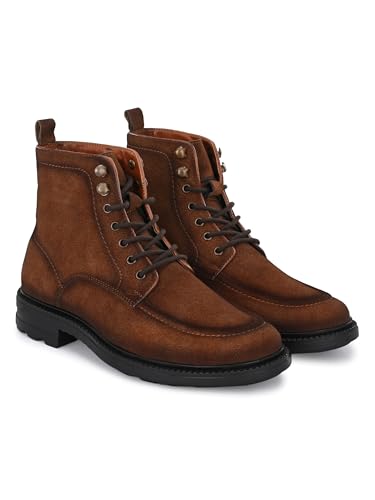 Image of San Frissco Men's Sneaker High Top Ankle Boots for Hikking and Trekking|Round Toe Soft Insole Lace Up Shoes Anti Slip Resistant|Ultra Durable Elegant with Cushioned Footbed