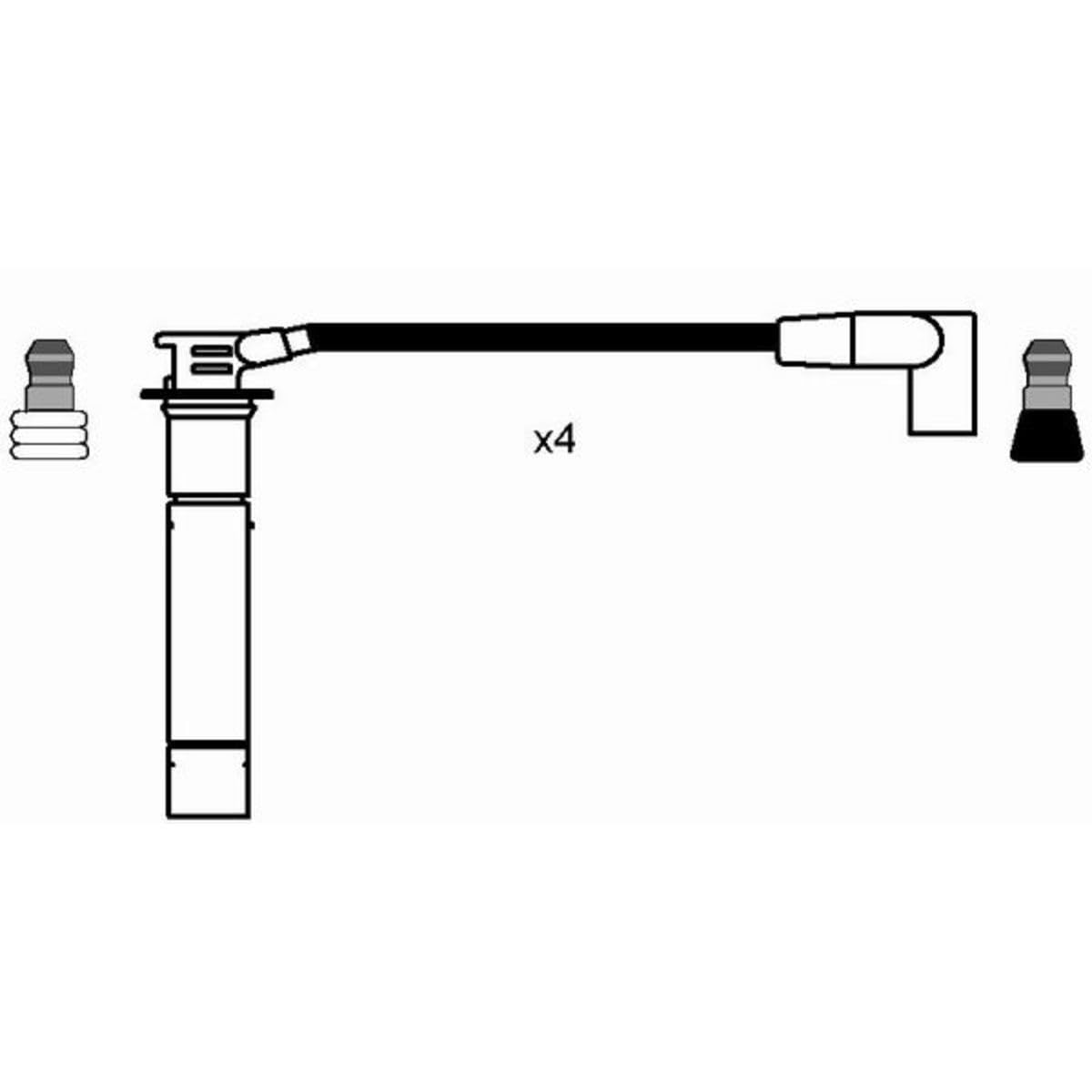 Kit Cavi Candele NGK 7707 | Compatibile Con Lotus Elise, MG MGF, Rover 200/400 | Bosch/Lucas Equivalente