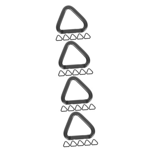 Lot de 24 mousquetons triangulaires en alliage pour clés et camping