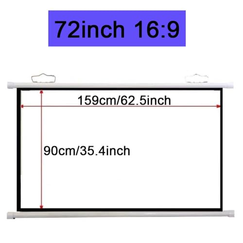 Pantalla manual de proyección 72 pulgadas 16:9 miniatura 7