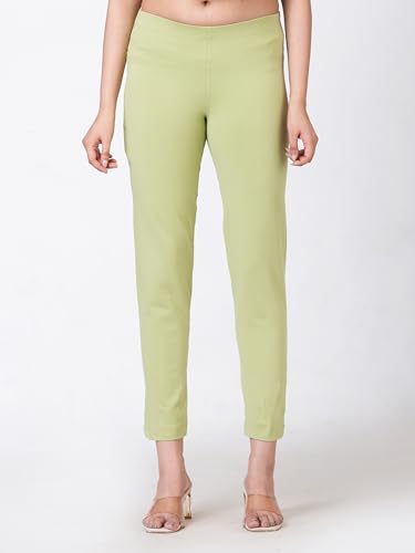 Image of Ruby Cotton Lyrcra Blend Copper Collection Straight Pants | Perfect Blend of Style and Comfort | Professional and Casual Wear #1