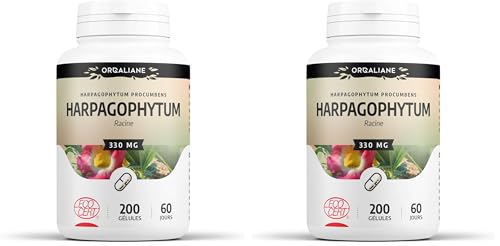 Harpagophytum Biologique | 990 mg/jour | Harpagophytum procumbens | Certifié Ecocert | 200 Gélules (Lot de 2)