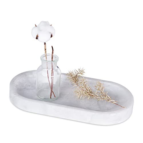 Koville Luxury Namibia Africa Marble Bathroom Tray, 12" Vanity Sink Tray For Kitchen, Bathroom Countertop Organizer For Perfume, Soap, Candles, Sponge Holder, Jewelry Dish(Namib Fantasy) #TOP8