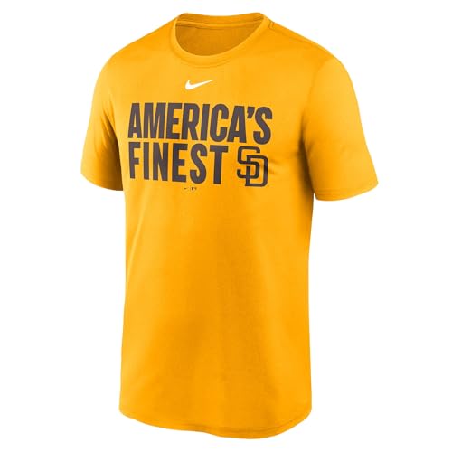 Nike Men's MLB Local Legend Performance T-Shirt (US, Alpha, X-Large, Regular, Regular, Gold, San Diego Padres)