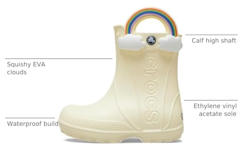 Image of Crocs Kids' Handle It Rain Boots | Waterproof Slip On Shoes | Kids' Rain Boots