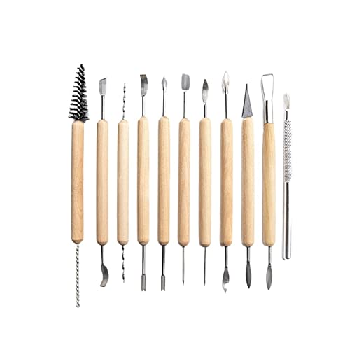 Multifunctioneel Aardewerk gereedschap, keramische klei snijwerk gereedschapsinstelling en opbergtas, is een beginners en professionele ambachtelijke accessoires klei voor kleiaardewerk, doe-het-zelf - Image 3