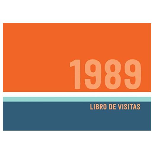 1989 Libros de Visitas: Libro de visitas para fiestas de cumpleaños de estilo retro para que la familia y los amigos inserten saludos y mensajes | 100 páginas