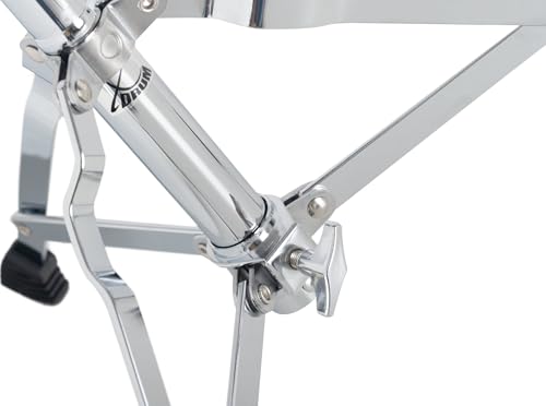 XDrum Schlagzeughocker Semi - Höhenverstellbarer Drum Hocker, verstellbar von 50-62 cm - Drei stabile Standbeine mit Gummifüßen, zusammenklappbar - Extra dicke 4 cm Polsterung für bequemen Sitz