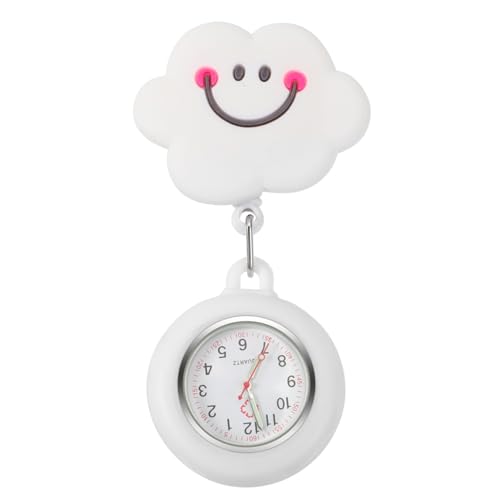 iplusmile 伸縮式ナースウォッチ 可愛い公仔デザイン ポケット懐中時計 医療スタッフ用 文字盤 耐久性素材 実用的で携帯便利