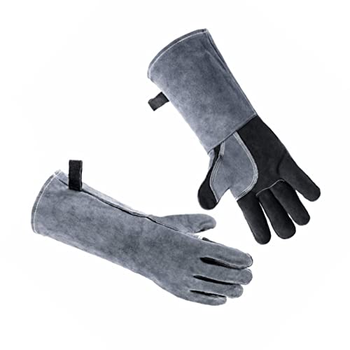 Guantes de soldadura de piel de vaca duradera de 14 pulgadas de largo