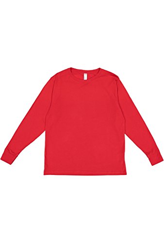 Image of LAT Youth 100% Cotton Jersey Crew Neck Long Sleeve Tee (6201)