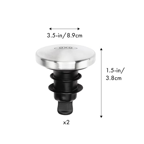 OXO Steel Spillproof Wine Stopper Set