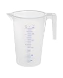 Ligero. Jarra de medición resistente, 500 ml, ligera, fuerte y duradera, Medidor de Liquidos, Cacito Medidor