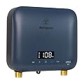 Westinghouse Apolo Mini 8kW Tankless Water Heater Electric, 240V Instant Hot Water, Smart WiFi Control, Compatible with Alexa & Google Home, Deep Blue