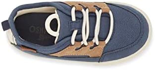 OshKosh B'Gosh Boy's Forketa Sneaker, Navy/Tan, 5 Toddler | Image 4