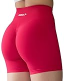 AUROLA Intensify Workout Shorts for Women Seamless Scrunch Short Gym Yoga Running Sport Active Exercise Fitness Shorts Pink