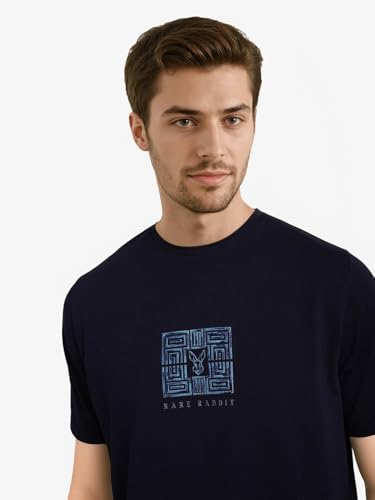 Image of Rare Rabbit Regular fit Logo Print t-Shirt
