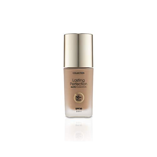 Collection Cosmetics Lasting Perfection Matte Foundation, Full Coverage, 27ml, Chestnut