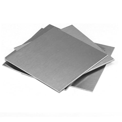 Chapa cuadrada de acero inoxidable 304 - Placa plana pulida y cepillada, 100 x 100 mm, 150 x 150 mm, 200 x 200 mm, grosor: 0,5/0,8/1/2/3 mm(0.5x100x100mm 4PCS)