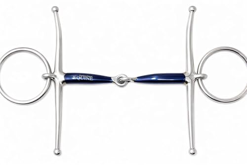 CHALLENGER SS Dee-Ring 5" Mouth Sweet Iron Full Cheek Loose Ring Snaffle Horse Bit 35670B