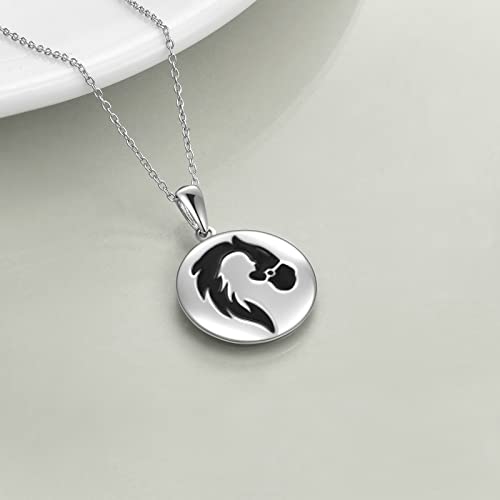 YAFEINI Horse Necklace Girls Pendant 925 Sterling Silver Pendant Pony Necklace Jewelry Gifts for Women Girls4