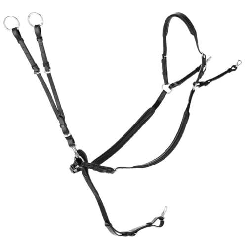 Collier avant cuir noir souple Covalliero de qualité supérieure