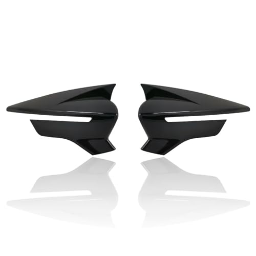 Espejo retrovisor exterior del coche cubierta del espejo de ala tapa decoración Para SEAT León MK3 5F ST FR Cupra Ibiza Mk5 Arona KJ7 2017-2020 (Negro brillante)