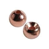 Temorah 25 Pack 27 Colors 1.5-6.4mm Cyclops Tungsten Beads for Fly Tying(Copper, 2.5mm 25 Pack)