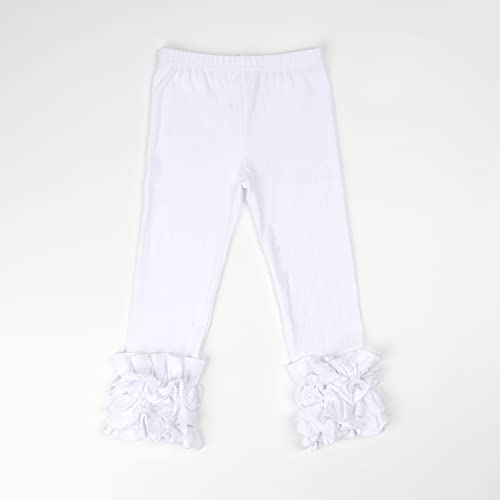 Image of HOOLCHEAN Baby Toddler and Little Girls Cotton Ruffle Leggings