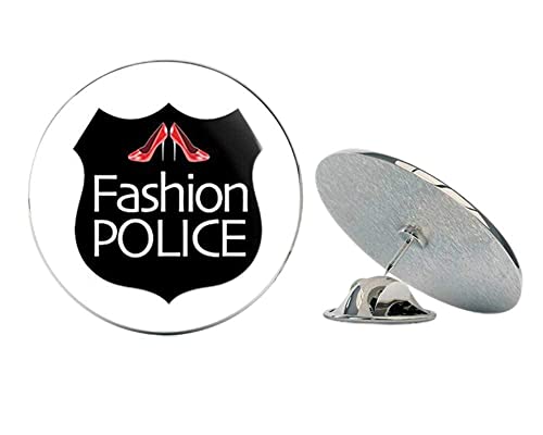 Fashion Police Badge Shaped (Fun Funny red high Heels) Metal 0.75
