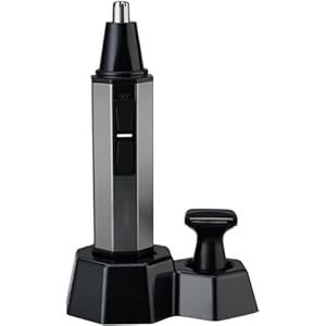 Rechargeable 2-in-1 Nose Hair Trimmer for Men – Waterproof Nose and Ear Clipper with Flashlight – Portable Facial and Eyebrow Hair Trimmer – Easy to Use and Clean Razor