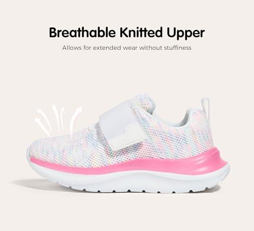 LUCKY STEP Boys Girls Tennis Shoes Kids Unisex Walking Running School Athletic Hook and Loops Strap Breathable for Toddler/Little Kid/Big Kid2