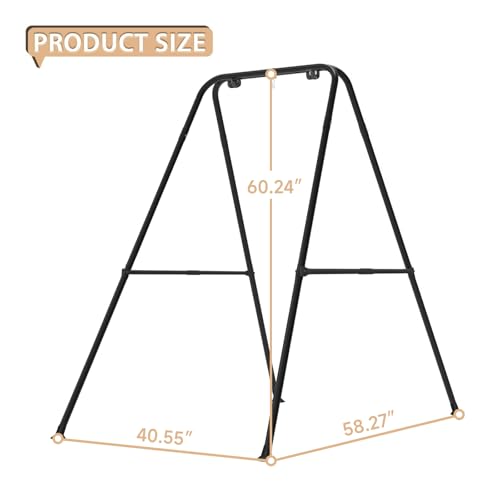 Swing Stand for Kids,Baby Swing Frame, Toddler A-Frame Metal Swing Set for Backyard, Outdoor Indoor use, Fits for Most of The Toddlers Swings (Dark Black)